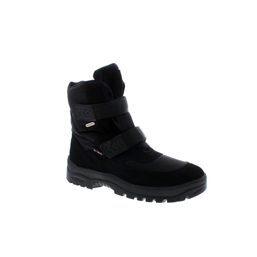 These Attiba boots are designed with wool lining to keep your feet toasty warm during cold weather. Designed with an Attibatex waterproof membrane and a velcro entry, these boots are perfect for easy on/off!