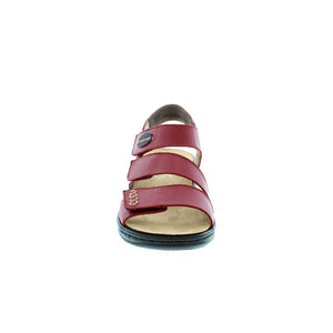 This beautiful sandal is designed with multiple adjustable velcro straps to keep your feet secure in these orthotic-friendly sandals. 