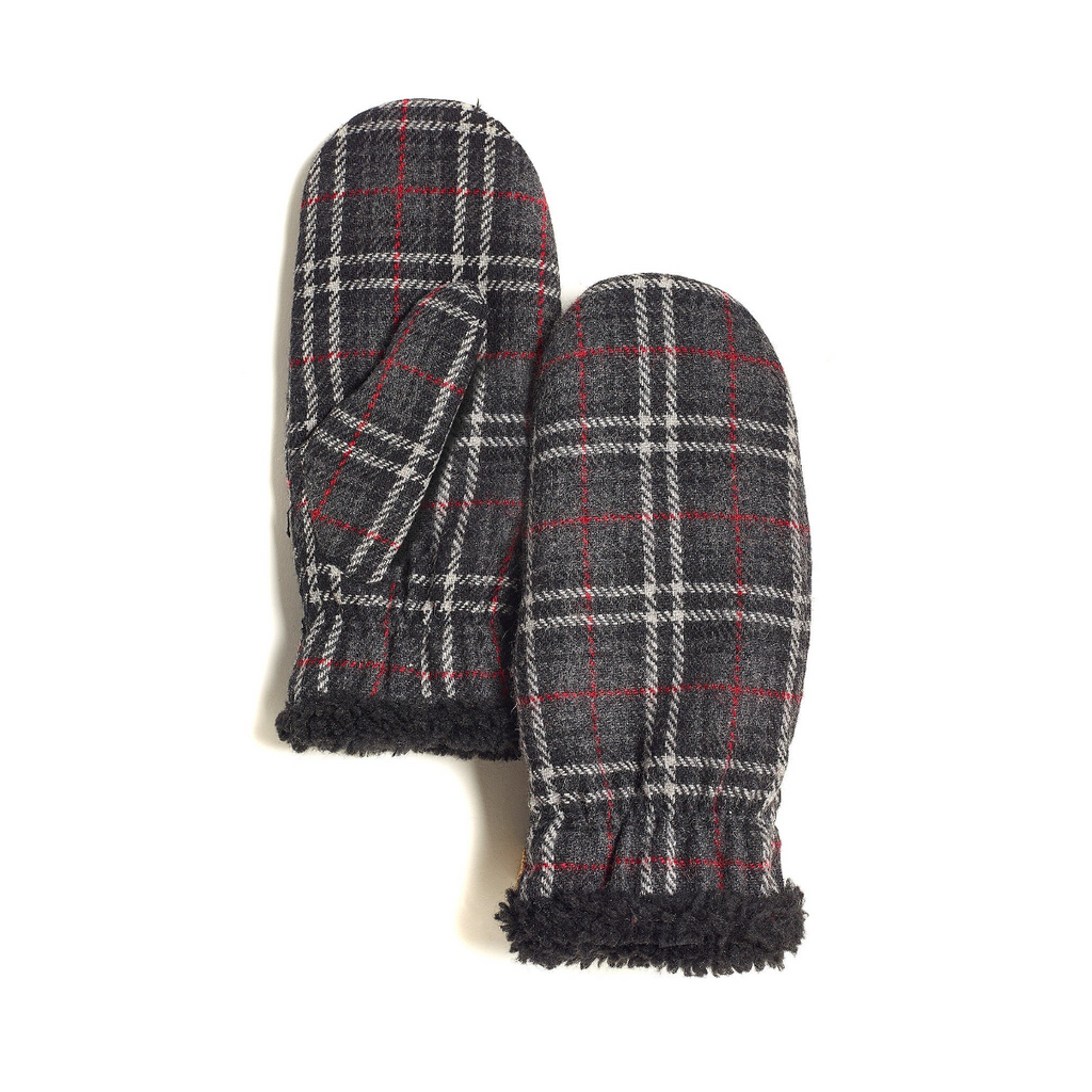 Brume Alma Mitt - Grey Plaid