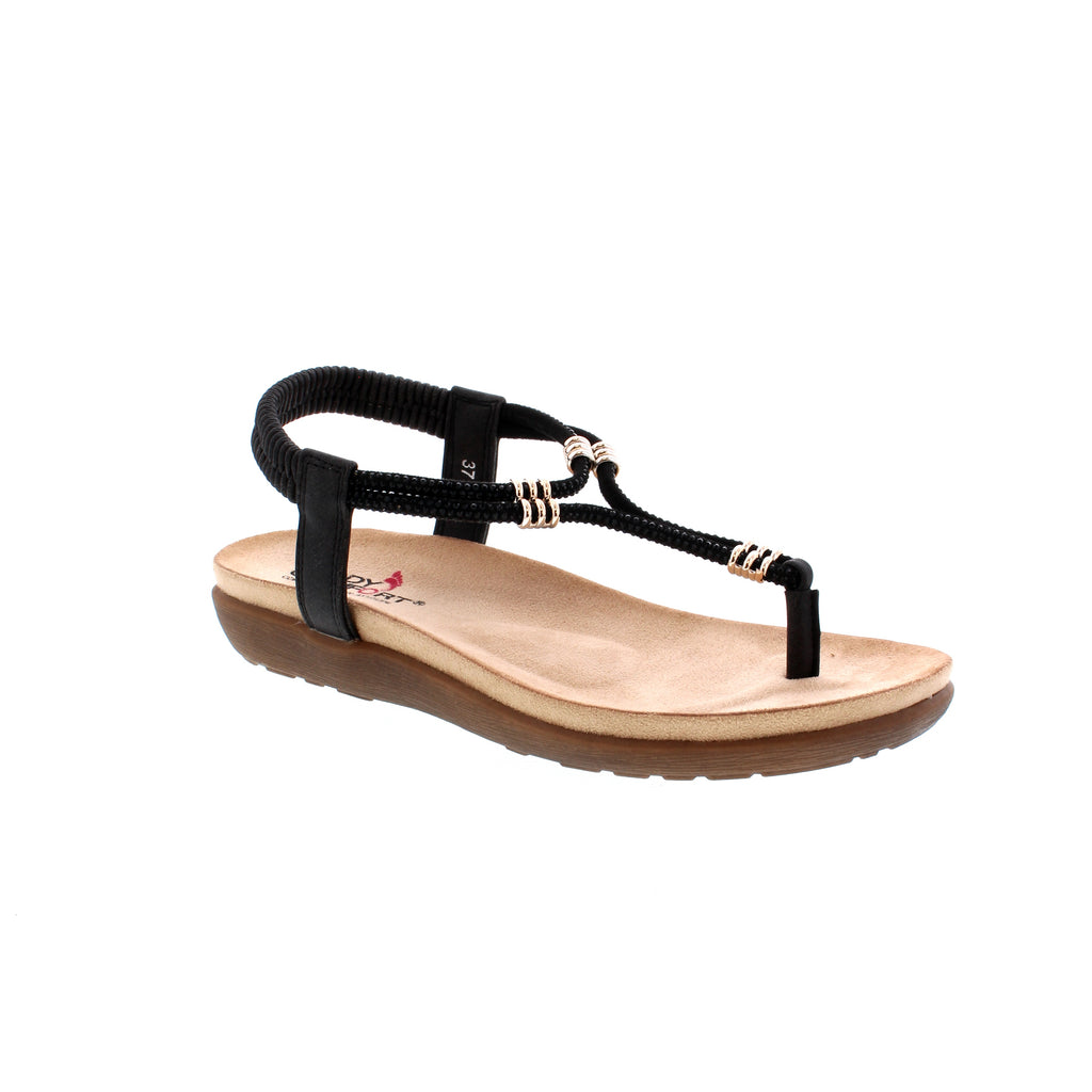 These simplistically beautiful sandals from Lady Comfort are the perfect addition to your summer wardrobe. These thong sandals make it easy to slip on and off, and they offer the perfect amount of comfort. 