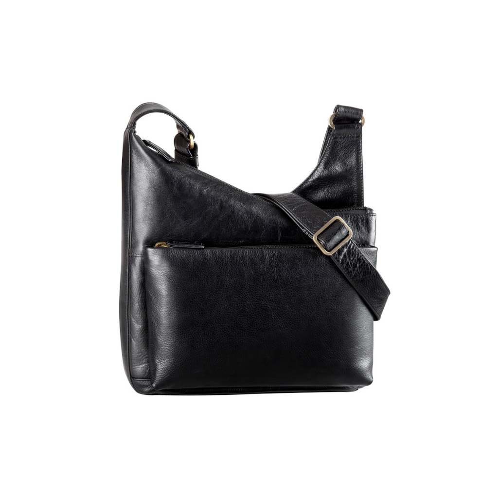 This sleek Derek Alexander handbag is perfect for everyday wear! Featuring a genuine leather upper and adjustable shoulder strap, you'll always be looking stylish!
