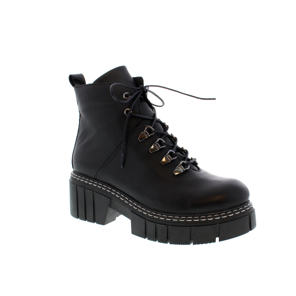 Tyche Brave combat ankle boot is the cool kid on the block! This chunky, lace-up boot is ready to take on the town!