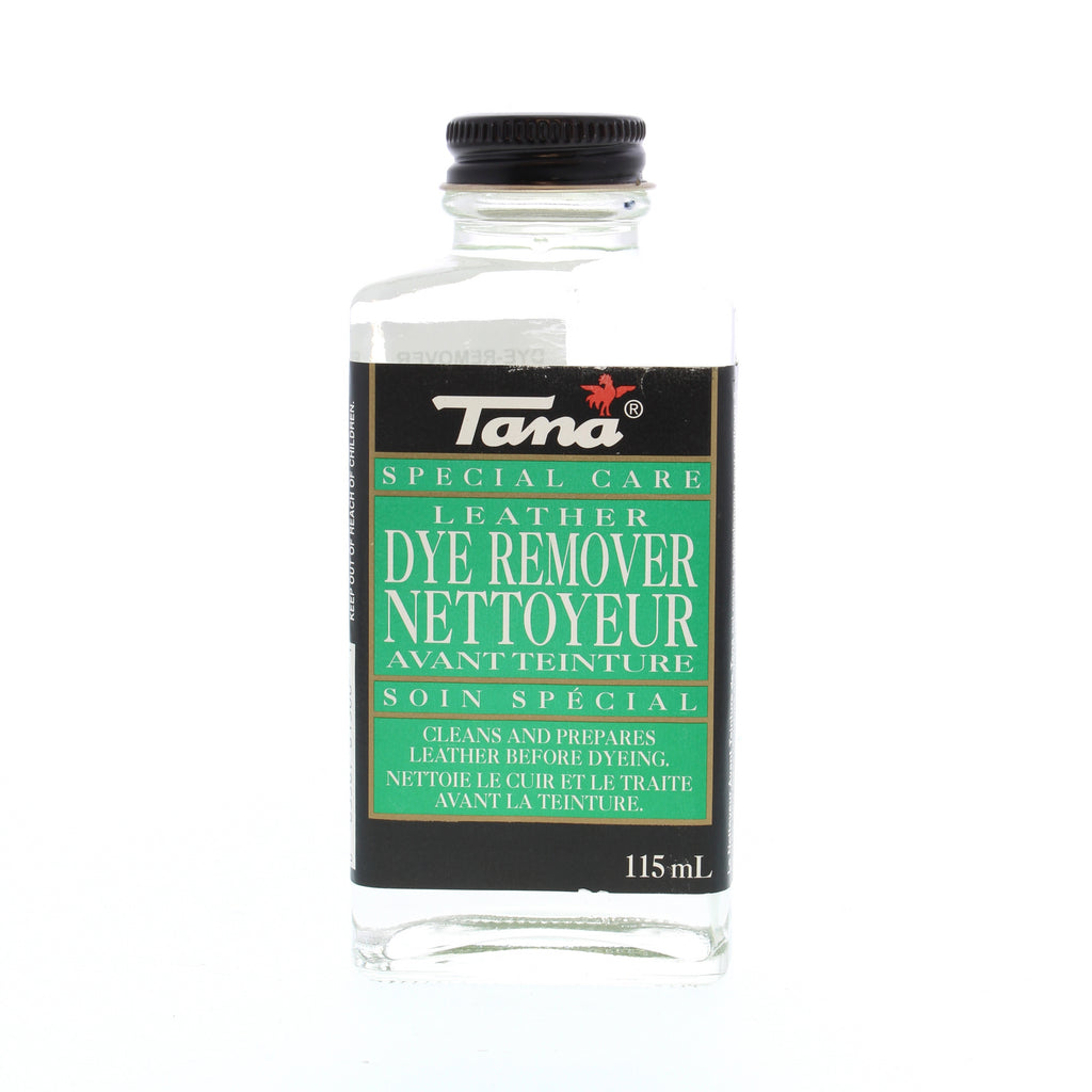 This Tana Leather Dye Remover is a water-resistant formula that restores color and gives worn leather a newer appearance for shiny, smooth leather. 