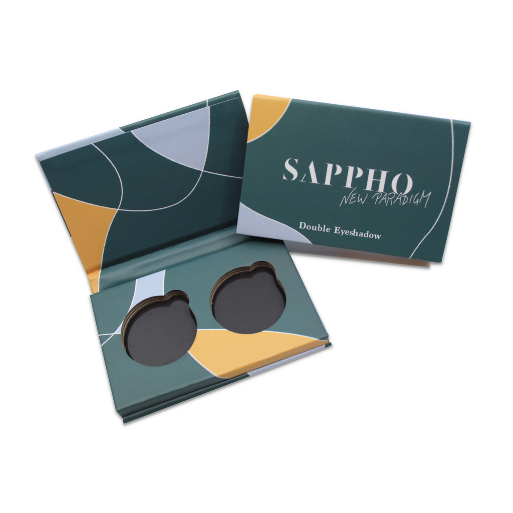 The Sappho Refillable Compact Double Shadow is perfect for your makeup bag. Designed with recyclable paper, reuseable magnetic pressed paper to use the least amount of plastic possible. This compact is a step towards a better way of consuming beauty that is easier on the planet. 