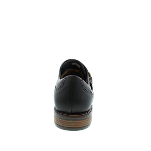 The fashionable wingtip shoe with a faux buckle velcro closure for the perfect fit. With a padded heel cup and tongue for ultimate comfort, this shoe is crafted with Naot's removable, anatomic latex and cork footbed that molds to the shape of your foot with wear. 