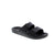 Freedom Moses black vegan slides are injected with air, so you feel like you're walking on a cloud. No matter where you're headed, these slides are waterproof and comfortable for all-day wear. 