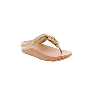 Experience superior comfort with FitFlop's Fino Crystal-Cord sandal. Crafted with premium leather for softness and breathability, these sandals feature a rocker-bottom sole for shock absorption, light arch support for superior comfort, and a 1-2