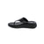 FitFlop F-Mode Flatform sandals in black have a round toe and low 1-2" heel, plus light arch support and shock absorbent rubber outsole, making them perfect for all day casual comfort. The upper and lining are made from luxe leather for an elevated aesthetic.