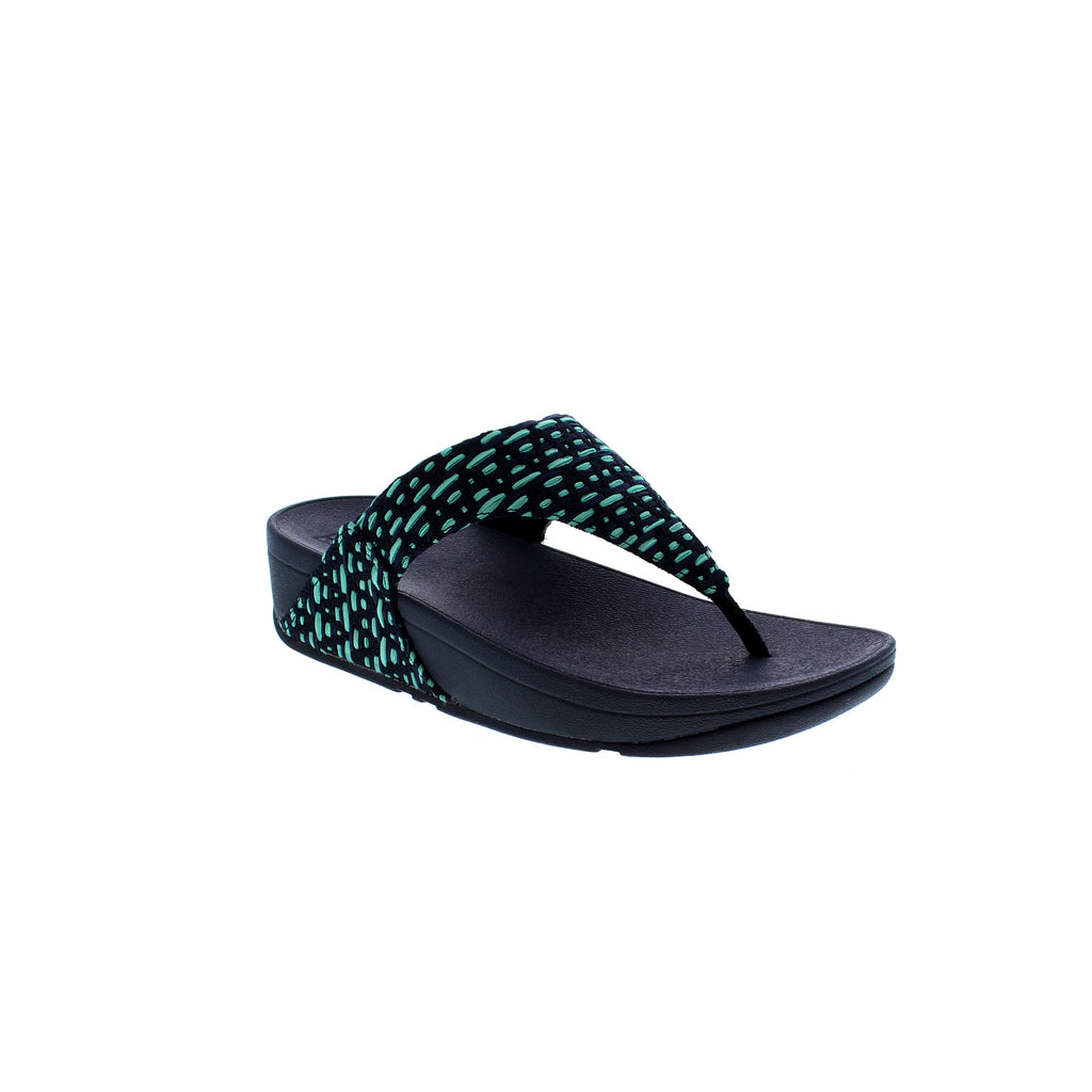 The FitFlop Lulu Geo-Webbing sandal is designed to deliver superior cushioning and shock absorption in a lightweight, comfortable package. Its microfiber upper, rocker bottom and 1-2" flatform heel offer an ideal combination of support and comfort, making it the perfect casual shoe for spring and summer.