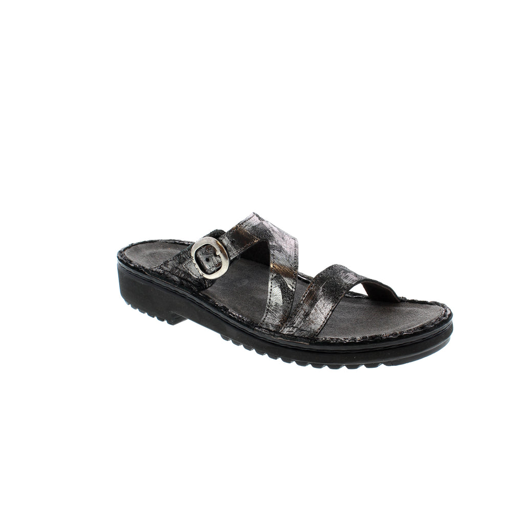 The trendy Geneva sandal, by Naot, provides easy and classic all-day comfort! Slide in and go with the original Naot footbed that is both removable and supportive!