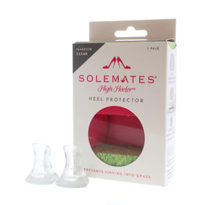 Protect your heels from sinking into the grass with the Solemates High Heeler. By keeping your heels stay secure on uneven surfaces, you'll never have to worry about sinking or getting your heel stuck again! 