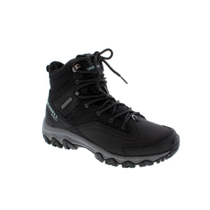 The Thermo Akita Mid WP boot is crafted with waterproof leather, a waterproof membrane and 200g of warm insulation to protect against cold weather. With a Merrell sticky rubber outsole, you will have optimal traction in cold weather.