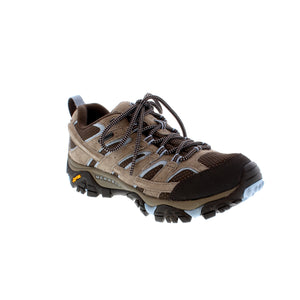 The Moab 2 Waterproof hiking boot is crafted with durable leathers, a supportive footbed, and Vibram® traction; the Moab will keep your feet comfortable and supported on any trail. 