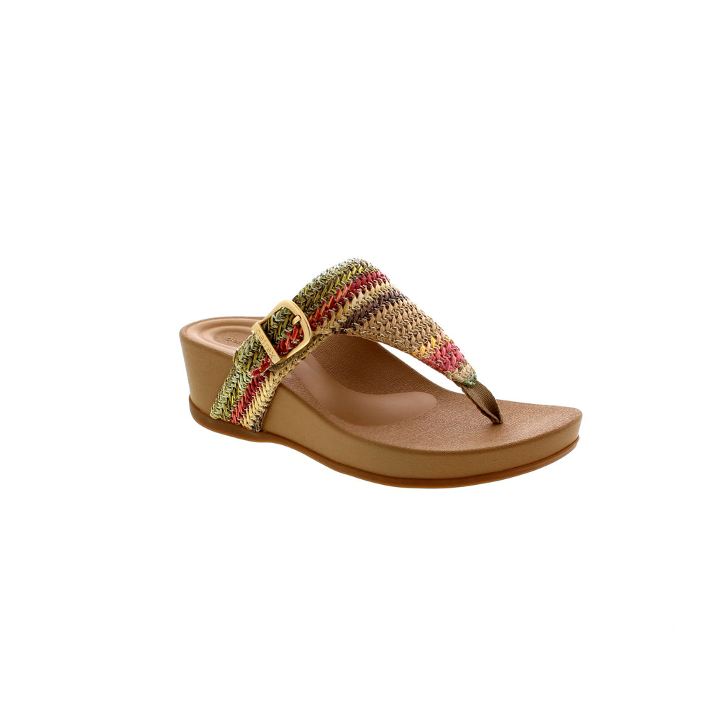 The Kate thong wedge blends elevated comfort and style with generous arch support. Featuring a lightweight EVA foam footbed and water-friendly construction, this sandal is ready for the beach, the pool or a night out!