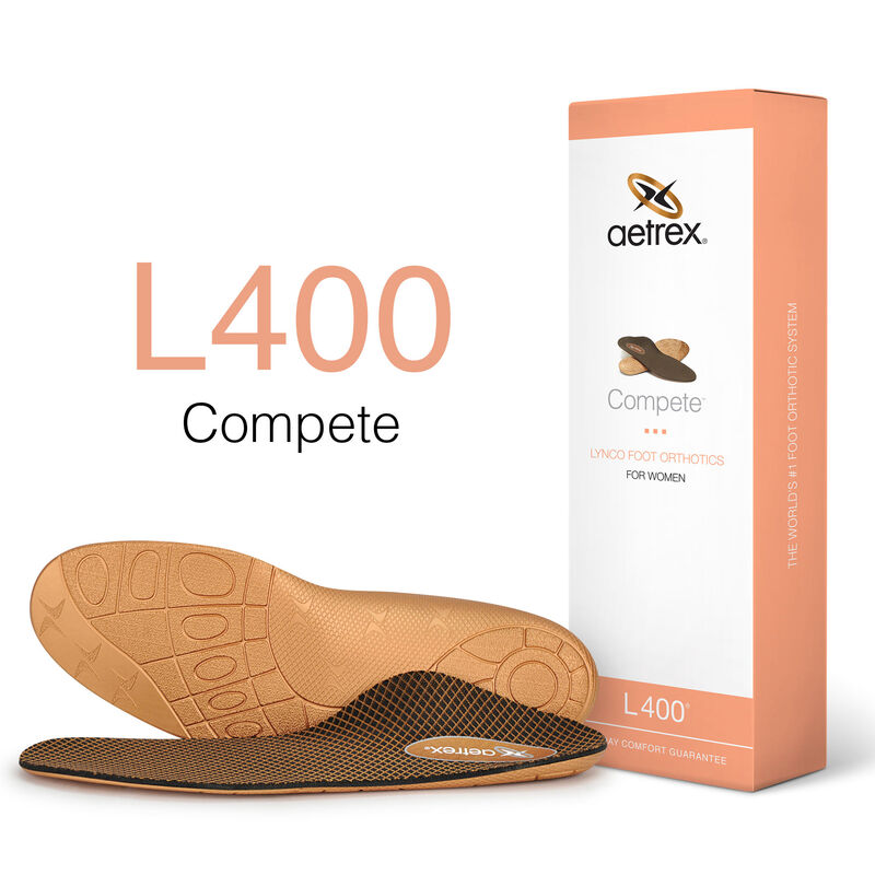 Designed for an active lifestyle, the Aetrex Compete Orthotic helps prevent injury by providing support and stability to your footwear. Featuring Aetrex's signature Lynco arch support to biomechanically align your body and aid in preventing foot injuries, this orthotic will keep you and your feet happy!