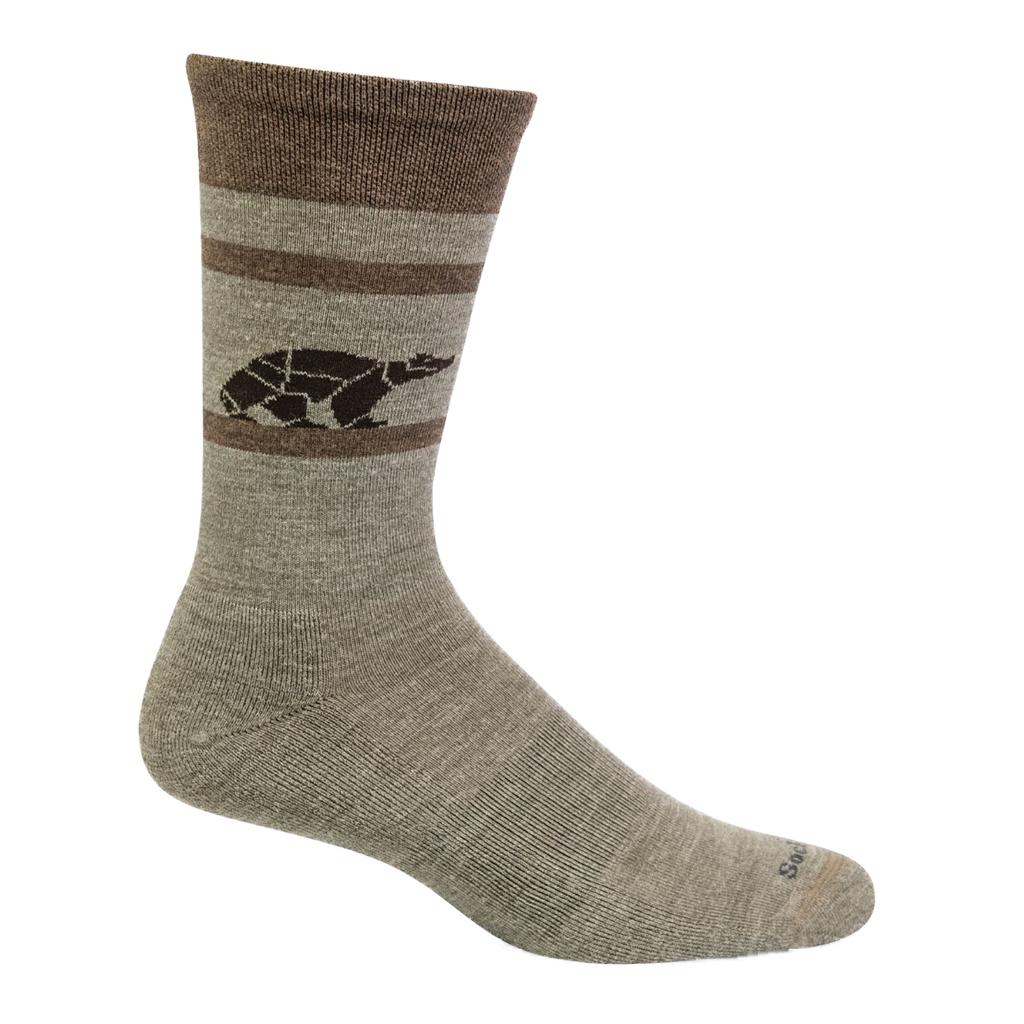 Designed with a geometric bear print, Y-heel construction and a seamless toe closure, your feet will stay comfortable all day long!