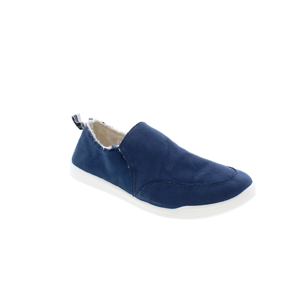 This super-soft, slip-on shoe is vegan-friendly and manufactured with eco-friendly cotton! Designed with a decorative frayed feature, this canvas shoe is both casual and comfortable for all of your on-the-go activities!