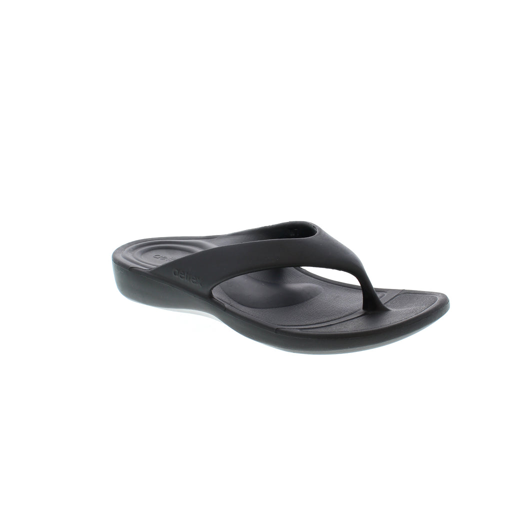 Aetrex Maui Flip | Black – Sole City Shoes