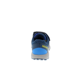 Hit the trails with your little runner in this mini-me style. This kids trail runner has a breathable textile upper and secure velcro closure designed especially for kids. Crafted with a reinforced toe increases durability and a non-marking outsole featuring a flexible grip to boost traction.