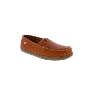 Classic and comfortable, this leather moccasin is one of top picks for slippers! The memory foam insole and thermoplastic rubber outsole provide both warmth and comfort for all-day wear!