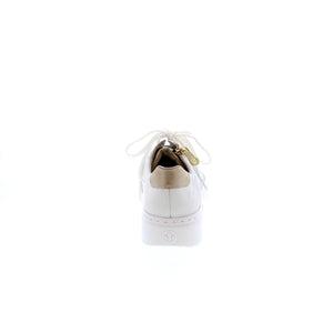 This lightweight sneaker is decorated with golden details to add the perfect amount of elegance to every day. Crafted from genuine and manmade leather, this sneaker is designed with a lace-up front, a side zipper for easy on/off and a comfortable insole set on a fashionable platform sole.