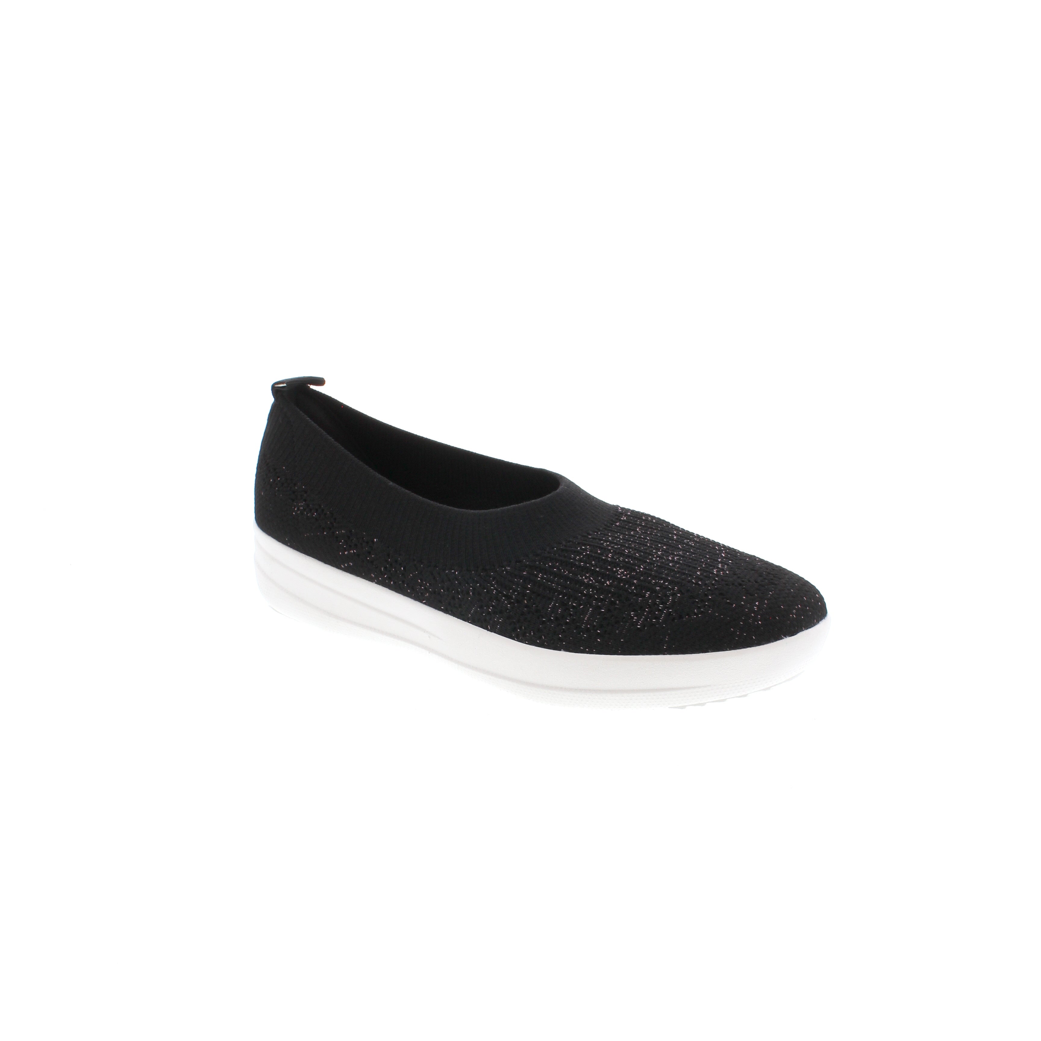 FitFlop Uberknit Ballerina | Black/Rose Gold â Sole City Shoes