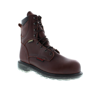 These premium heavy-duty boots from Red Wing are bursting with features to keep you safe and comfortable. A cushioned footbed provides comfort, while a puncture- and chemical-resistant outer sole offers durability and protection. The full-grain, GORE-TEX® waterproof, leather upper, and 3M Thinsulate™ Ultra 400-gram insulation is no match for cold weather. 
