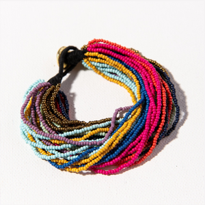 Ink+Alloy Multi Layer Bead Bracelet - Multi Color