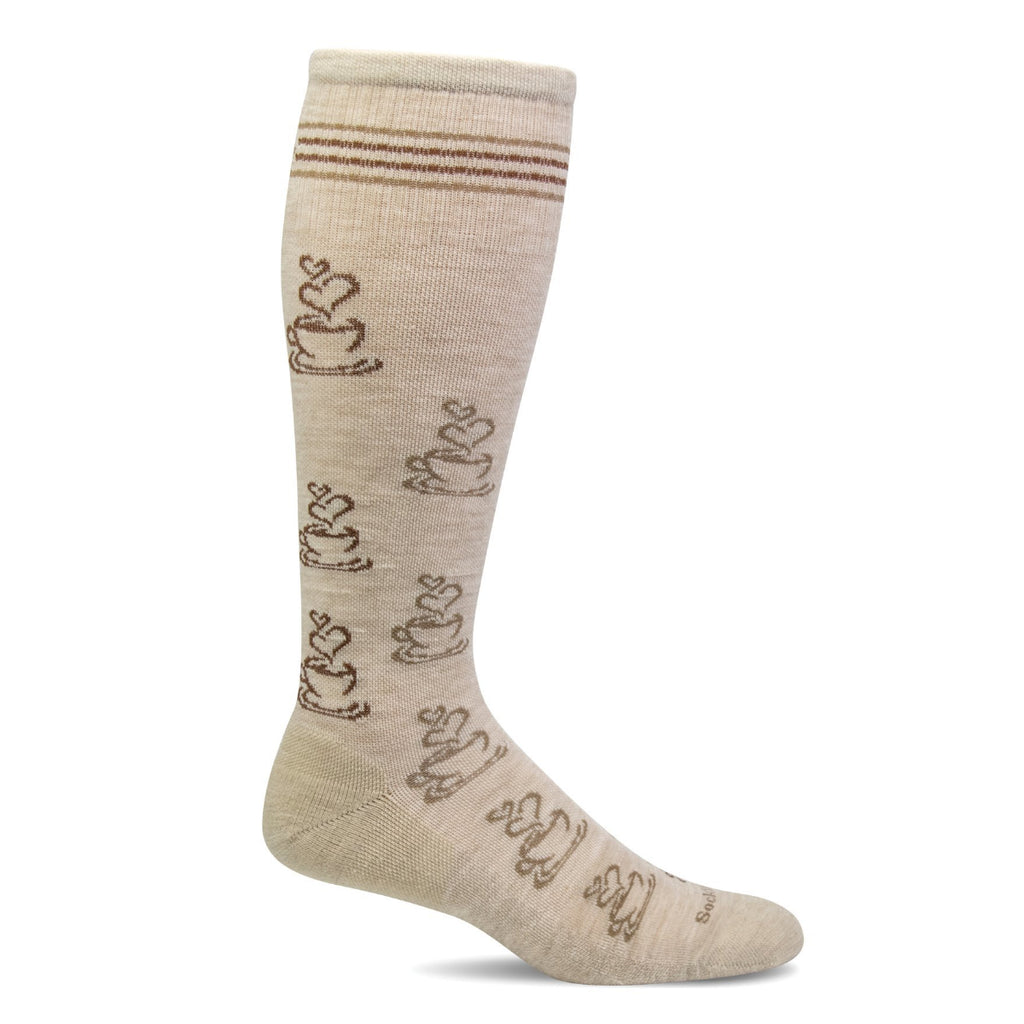 Try Sockwell Caffeinated Barley socks for ultimate comfort! These ultra-light cushioned socks are made with spandex, bamboo rayon, nylon, and wool to provide moderate compression, arch support, temperature regulation, and moisture-wicking properties. 