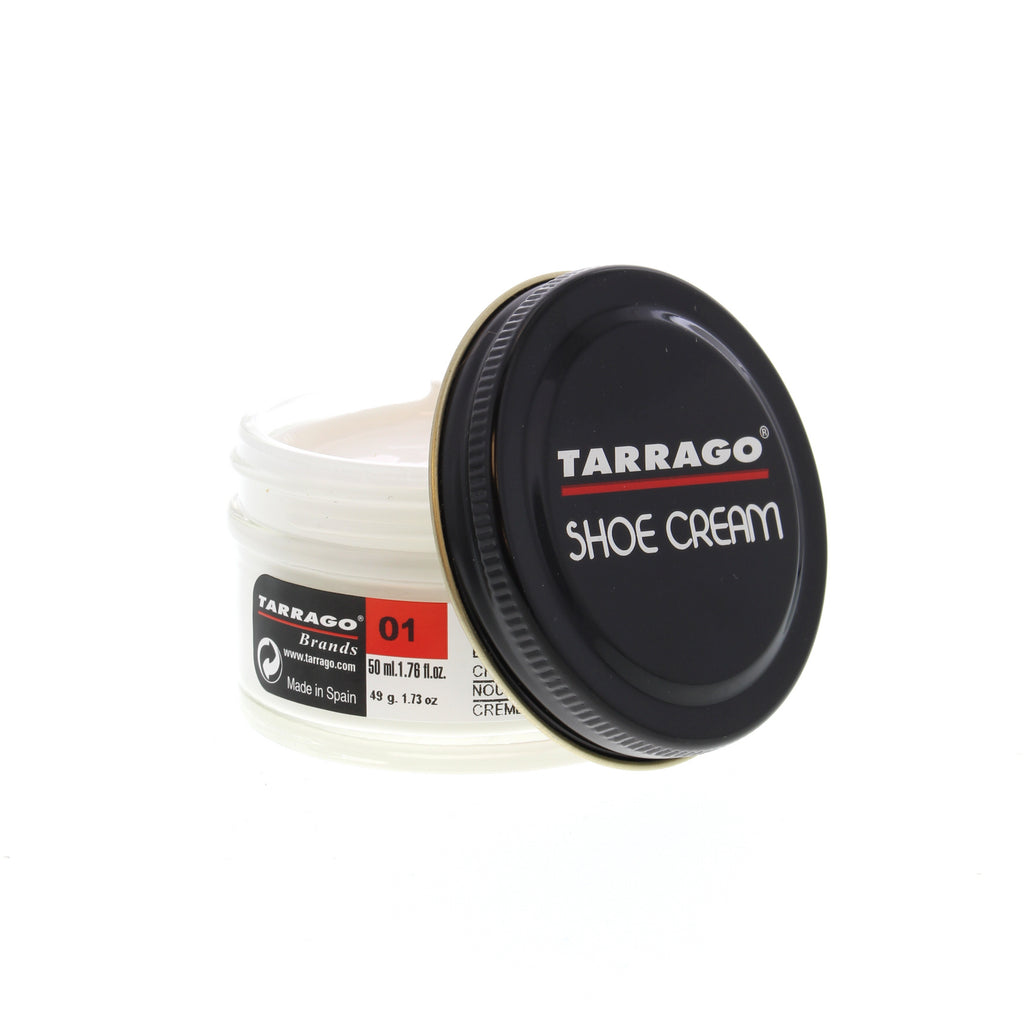 Tarrago Shoe Cream is crafted from carnauba wax and beeswax for nourishment, shine maintenance and color enhancement. This product creates lasting shine and ensures waterproof protection, nutrition and flexibility to leather, while providing full coverage