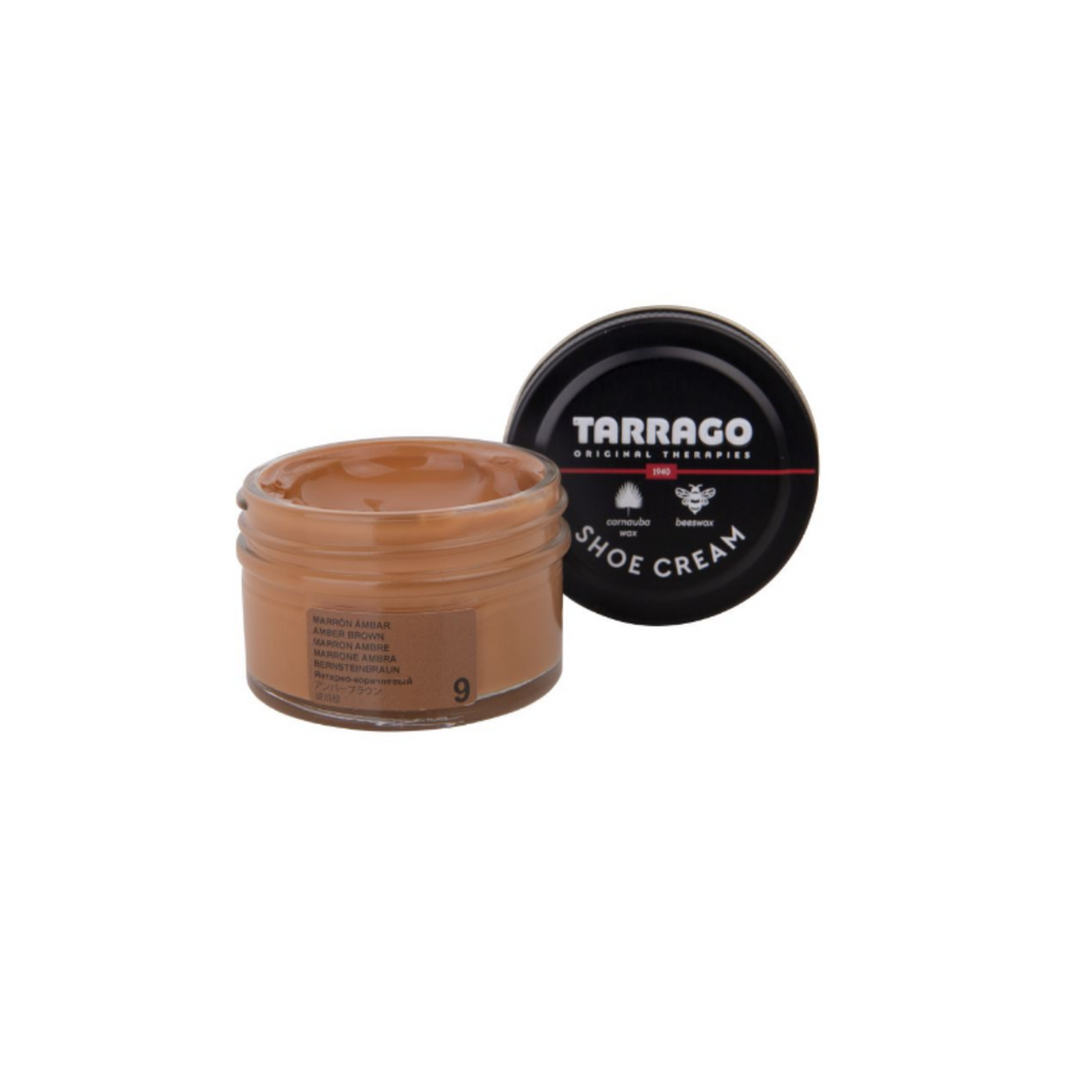 Tarrago Shoe Cream is crafted from carnauba wax and beeswax for nourishment, shine maintenance and color enhancement. This product creates lasting shine and ensures waterproof protection, nutrition and flexibility to leather, while providing full coverage.