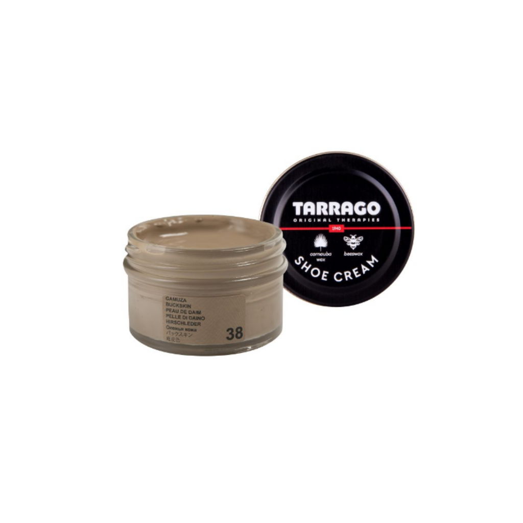 Tarrago Shoe Cream is crafted from carnauba wax and beeswax for nourishment, shine maintenance and color enhancement. This product creates lasting shine and ensures waterproof protection, nutrition and flexibility to leather, while providing full coverage.