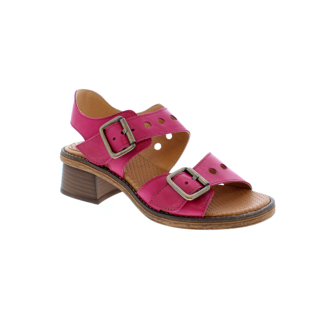 The Casta Unika sandal has beautiful detailing to showcase this quality sandal. Complete with two adjustable buckles for a customized fit, this heeled sandal is the perfect companion to any outfit!