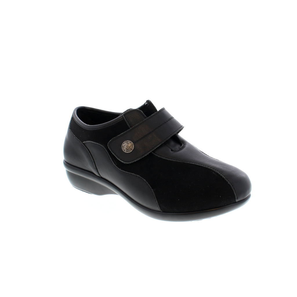 The Diana Strap shoe is crafted from soft full-grain leather and stretchable suede to help accommodate bunions, hammertoes and other sensitive areas. With plenty of underfoot cushioning, your feet will stay happy in these shoes. 