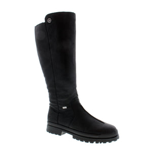 This tall boot will keep your feet and legs warm with cozy lining, RiekerTex waterproofing and flip grip for traction on ice and snow. These boots will be your winter go-to with a fashionable design and winter practicality.  