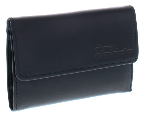 LADIES DELUXE TRIFOLD WALLET BLACK - -