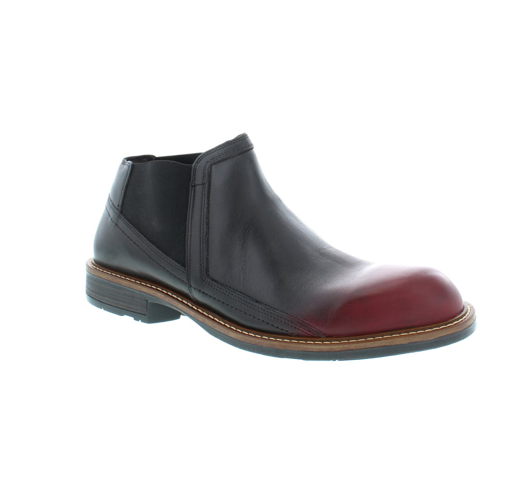 Experience superior support and stability for your work day with these black and red dress shoes. Naot Business is designed with a slip-on construction and an easy-to-wear style for added convenience. Ideal for any professional occasion, these shoes provide reliable cushioning for long-lasting comfort.