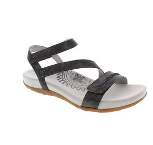 The Gabby sandal is an excellent all-day shoe; featuring an orthodic friendly arch support for all arch types. With three fully adjustable straps and a memory foam footbed, you will never want to take these sandals off!