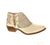 LA ANK BOOTIE W CUTOUT VAMP AND TIE SIDE