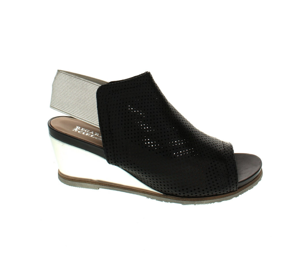 LA lea wedge sandal /perf top sling back