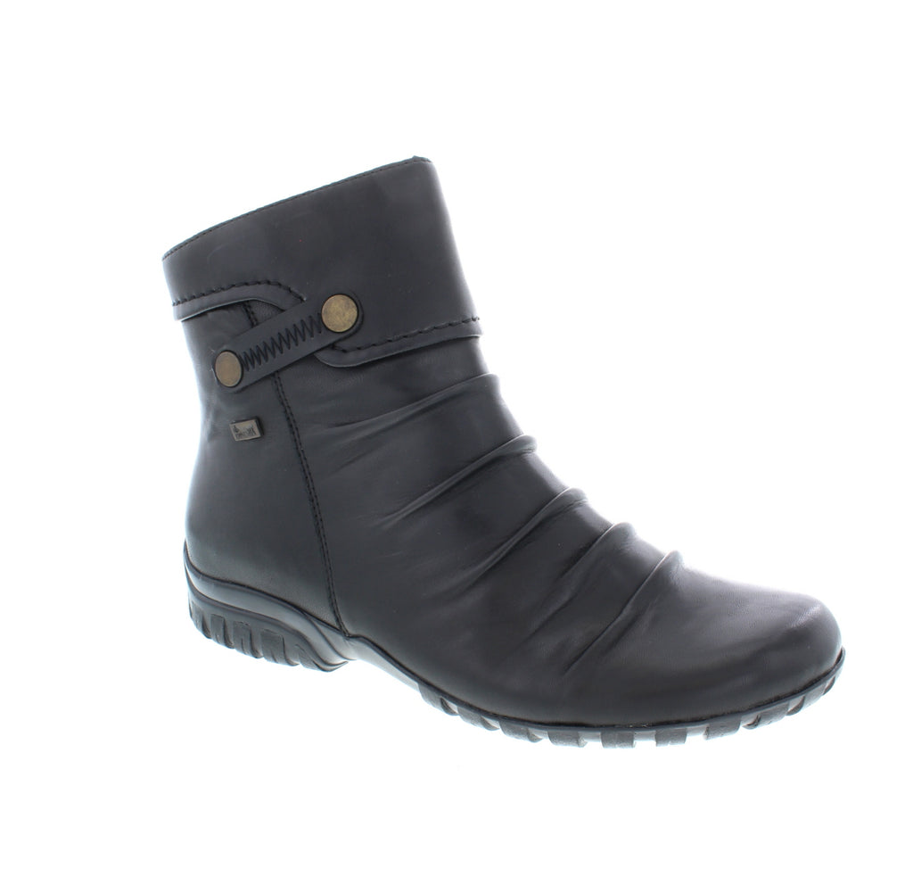 This Rieker boot collides simple style and bold warmth and comfort for your feet. With wool lining and water-resistant technology, your feet will be smiling all day!